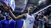 Oscar Tshiebwe is the first Kentucky player to score 1,000 points in more than a decade