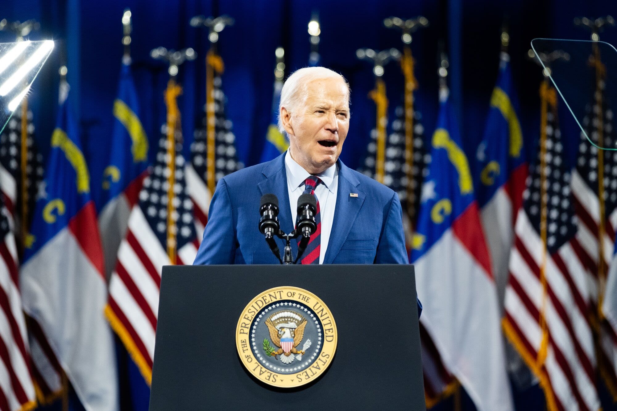 Biden Touts Infrastructure Funds in Bid to Flip North Carolina