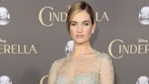 Lily James Looks Completely Unrecognizable With a Red Curly Lob Hairstyle