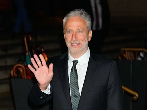 Daily Show's Jon Stewart sings at Harris' arrival and makes offer to seething Republicans