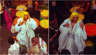 Mumbai: Drag Artist Zeeshan Ali Transforms Dadar Flower Market, Promotes Drag Art To Public; VIDEO