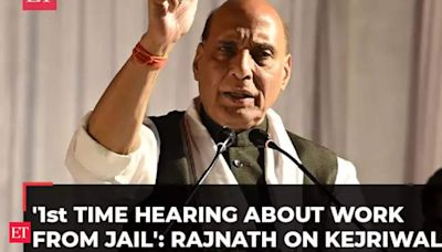 "Heard of work from home, but work from jail is a first": Rajnath Singh mocks Kejriwal