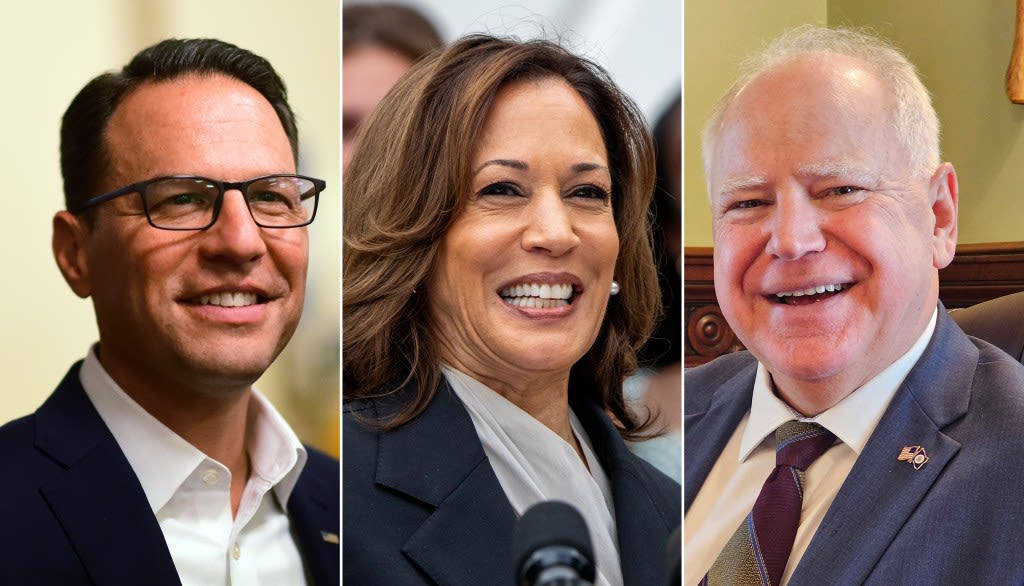 Kamala Harris narrows VP candidates to Josh Shapiro, Tim Walz, report says