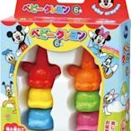 日本 迪士尼 6色米老鼠 兒童蠟筆 140g 可當積木 米奇造型蠟筆【婕希卡】