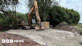Riverbank repairs under way near Rolls-Royce in Derby