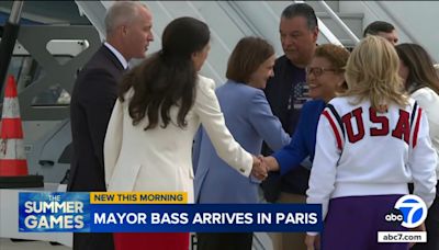 Mayor Karen Bass, first lady Jill Biden arrive in Paris as part of Olympics delegation