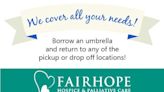 FAIRHOPE places umbrellas around area for people to use/borrow