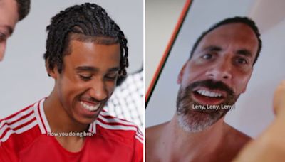 Watch Rio Ferdinand's surprise message to Man Utd new boy Leny Yoro