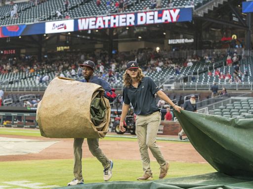 Reds-Braves game is postponed because of rain, doubleheader planned on Wednesday