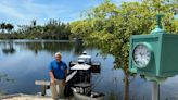 At Lakes Park they are celebrating. A model of the Fort Myers Beach pier has been rebuilt