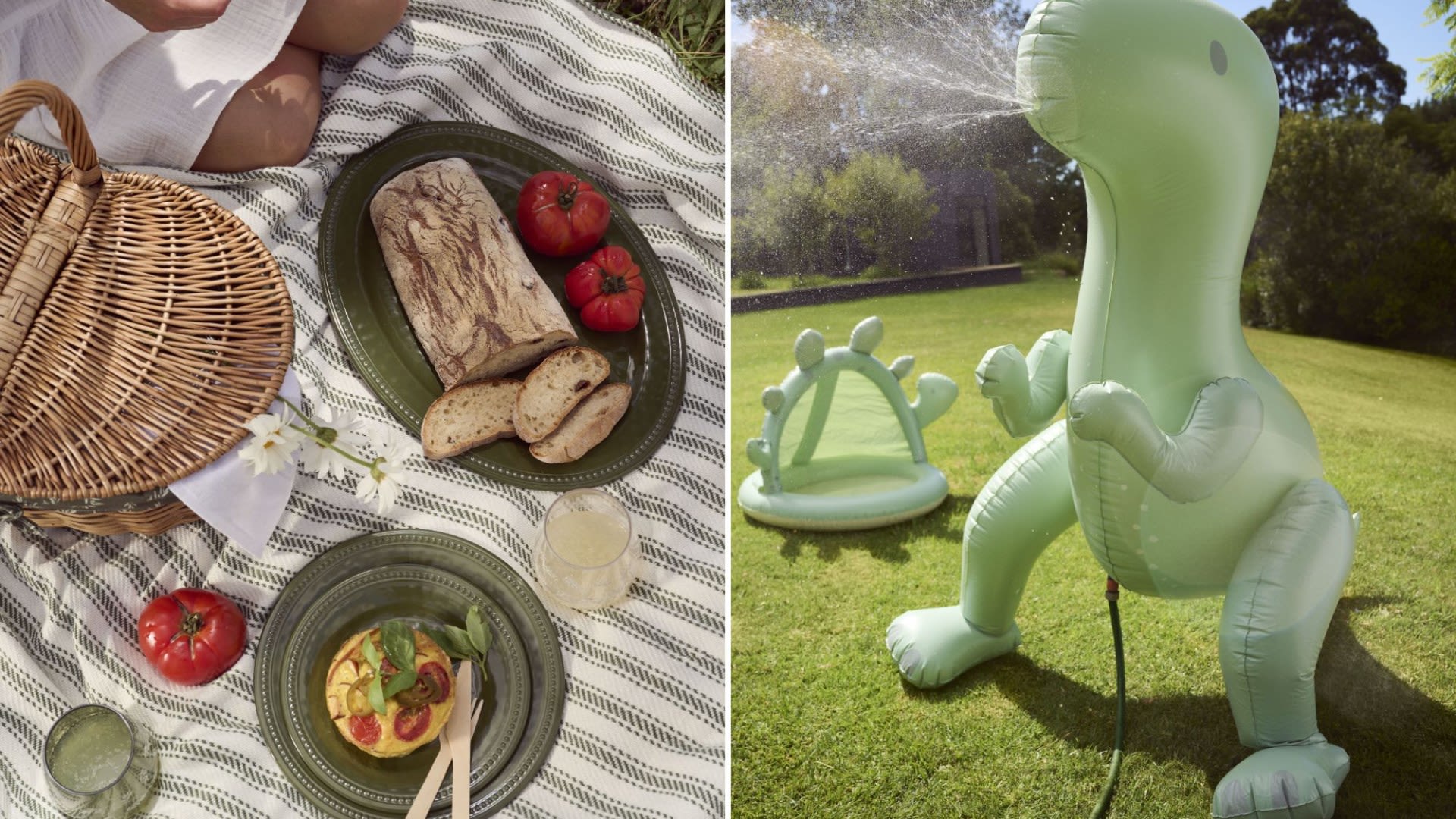 Stacey Solomon launches Asda summer range with a huge dinosaur sprinkler