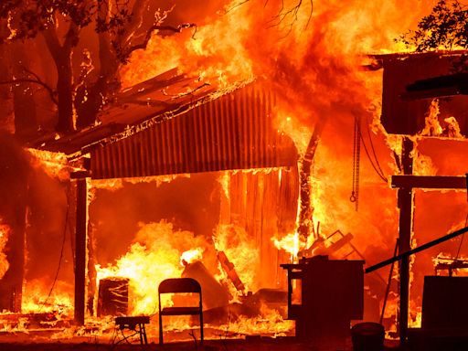 Park Fire: Dramatic photos capture charred homes as firefighters try to put out California's 6th-largest fire