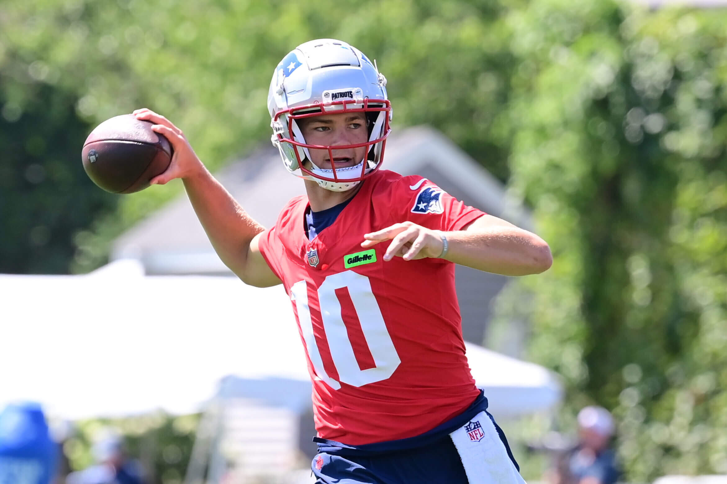 One day following QB Drake Maye's every move at Patriots training camp