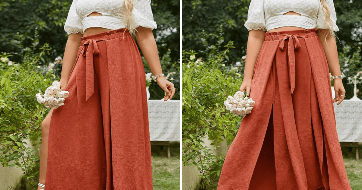 These Airy Split Wide Leg Pants Are the Next Best Thing to a Dress