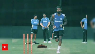 Morne Morkel gives tips to Hardik Pandya during nets session before India vs Bangladesh 1st T20I | Cricket News - Times of India