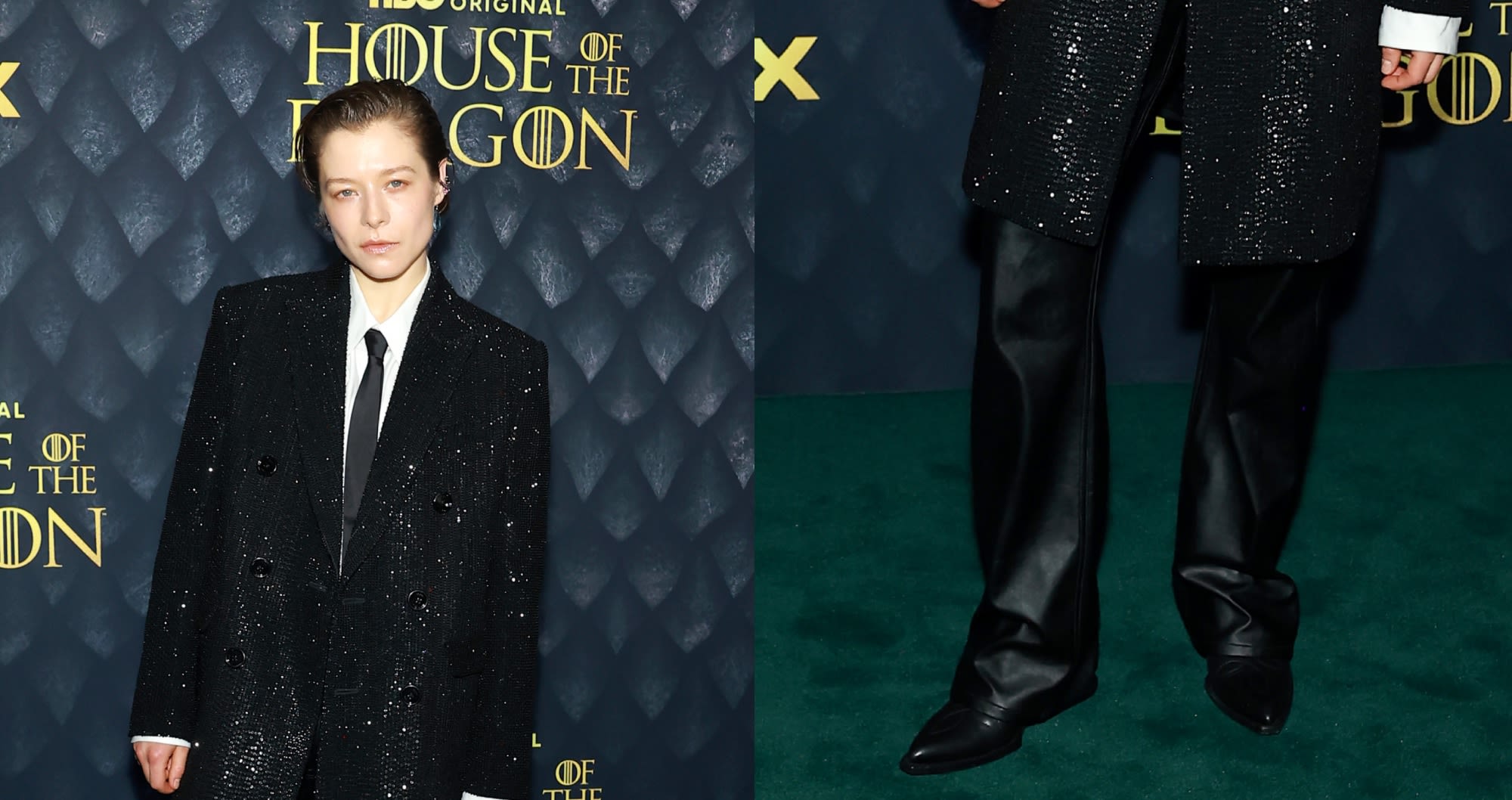 Emma D’Arcy Slips Into Sleek Dress Shoes for ‘House of the Dragon’ Season Two Premiere