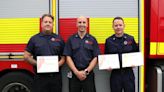 Quick-thinking firefighters honoured for saving man's life after he was stabbed