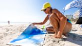 ‘It’s letting go’: Orlando watercolor artist creates ‘sea pours’ with ocean’s help