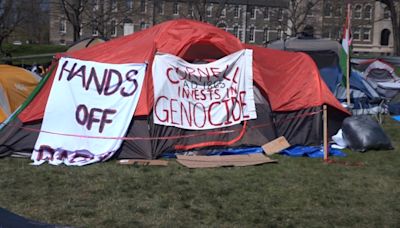 Students say Cornell University has suspended 4 protestors as encampment continues