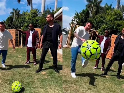 El particular encuentro de Messi con Will Smith que causó furor: “Pateando con los chicos”