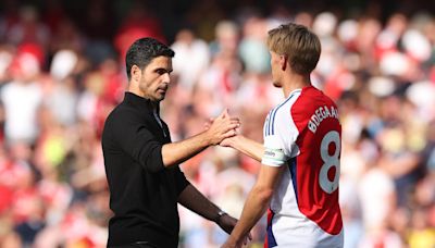 Arsenal coach Arteta says skipper Odegaard still weeks away from returning to action