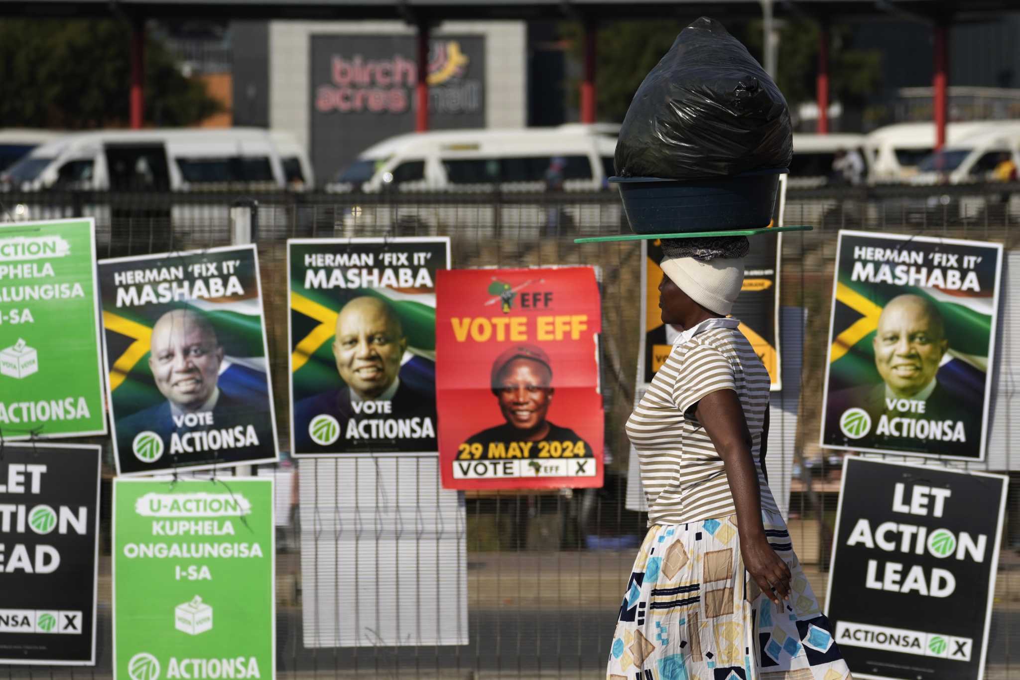 South Africa heads for 'coalition country' as partial election results put ruling ANC well below 50%