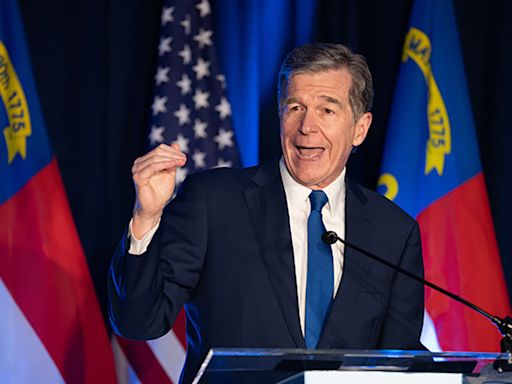 North Carolina’s Gov. Roy Cooper fielding questions about a spot on the national Democratic ticket