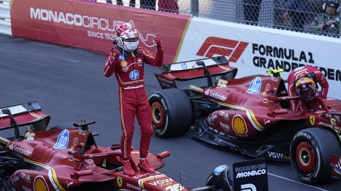 Ferrari's Leclerc wins F1 Monaco GP after 1st-lap crash takes out Perez and 2 other cars