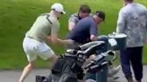 Moment fight erupts on golf course after players 'hit balls' at other group