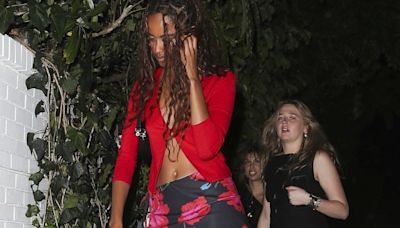 Malia Obama flashes her midriff in crop top and skirt on LA night out