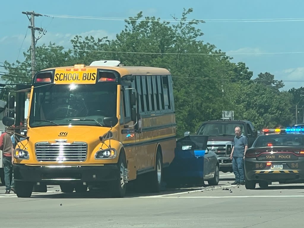 One injured in crash involving school bus