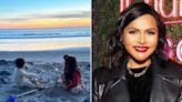 Mindy Kaling Celebrates Christmas on the Beach with Her Daughter Kit and Son Spencer