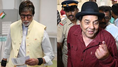 From Amitabh Bachchan to Dharmendra, Bollywood stars step out to cast their vote