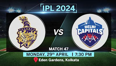 IPL Today's Match: KKR vs DC Toss, Pitch Report, Head to Head stats, Playing 11 Prediction