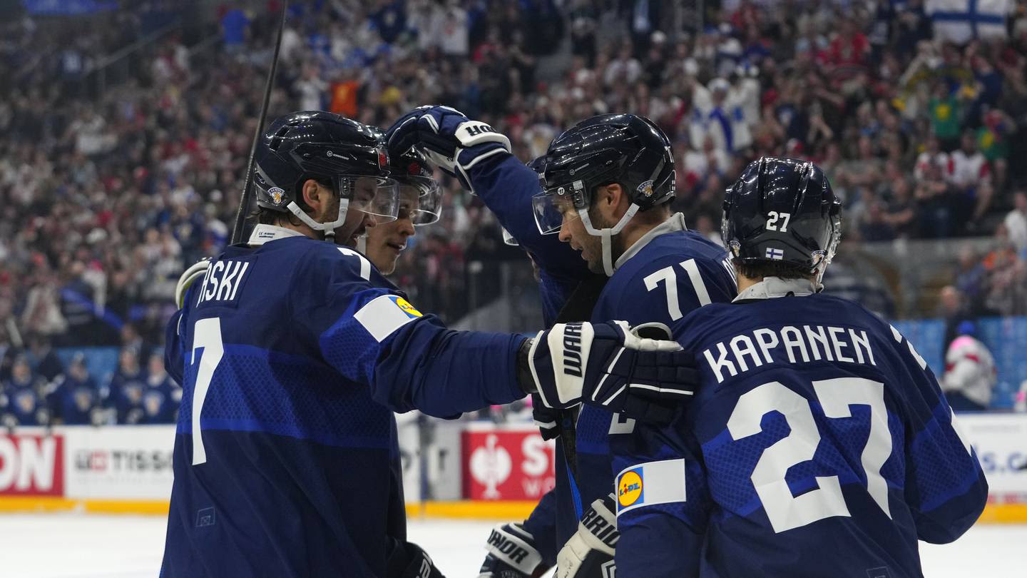 Finland shuts out newcomer Britain, Slovakia tops Kazakhstan at hockey worlds