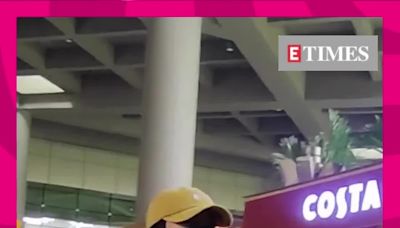 Rashmika Mandanna's Travel Essential: Water Bottle in Hand at Airport | Entertainment - Times of India Videos