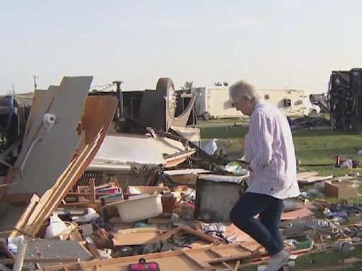 Deadly tornado destroys North Texas community: "I was holding the door real tight, I said, 'This is the end for me.'"