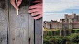 Incredible graffiti by English soldier from 1790 found on castle door in UK town