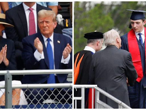 Donald Trump Gets Front Row View at Barron’s High School Graduation