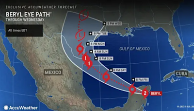 Mapped: Hurricane Beryl makes landfall in Mexico as Category 2 storm