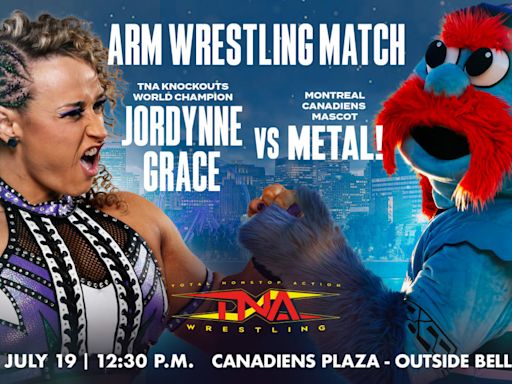 TNA wrestler Jordynne Grace challenges METAL! to an arm-wrestling match | Montréal Canadiens