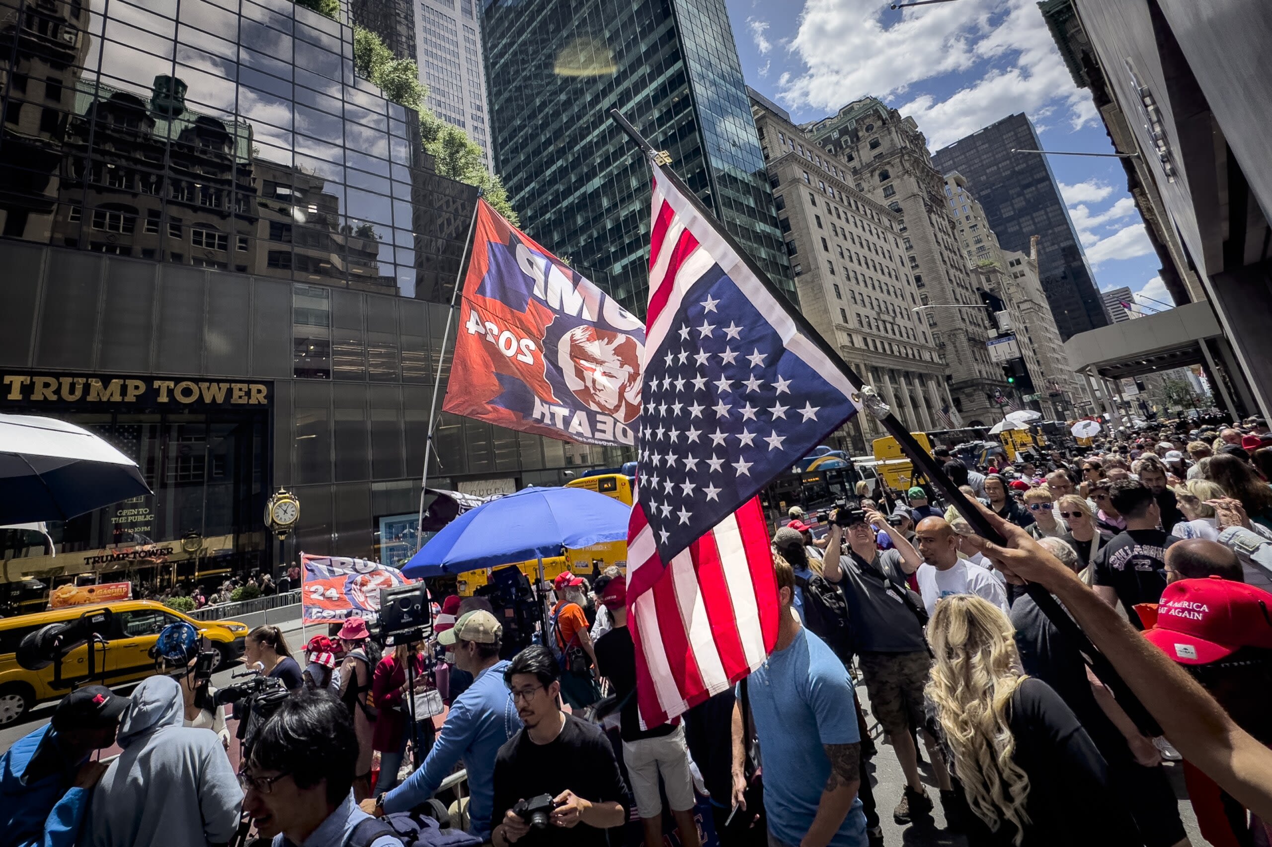 Upside-down American flag reappears as a right-wing protest symbol after Trump’s guilty verdict - WTOP News