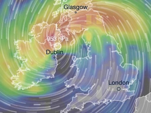 UK Weather maps show huge Atlantic storm heading to Britain