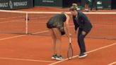 Una juez de silla lesiona a la rival de Coco Gauff en Roland Garros