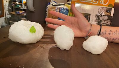 PHOTOS: Severe weather drops softball sized hail in central Texas