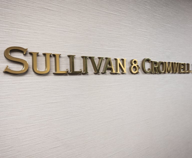 Sullivan & Cromwell Lands 2 Skadden M&A Partners in Silicon Valley | The American Lawyer