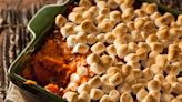 Why is sweet potato casserole with marshmallows so beloved during Thanksgiving?