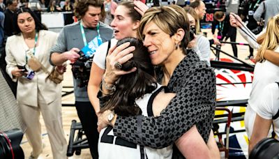 Caitlin Clark reacts to Iowa women’s basketball head coaching hire