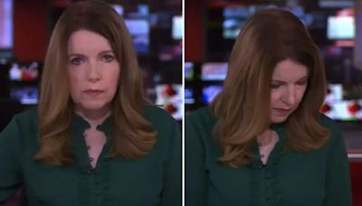 Watch the moment BBC News presenter is caught on her phone in major blunder