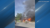 Boise firefighters prevent blaze from spreading after shed catches fire